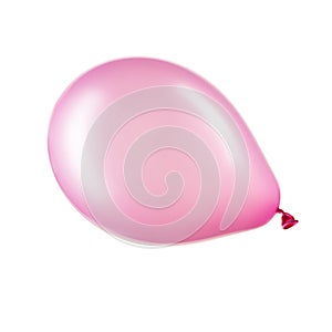 Single pink helium balloon, element of decorations