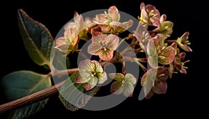 Single pink orchid blossom, beauty in nature generated by AI