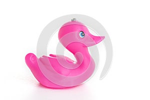 Single pink rubber duck