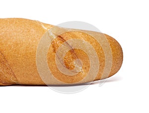 Single plain hotdog bun, isolated