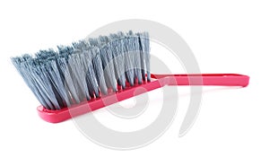 Single plastic brush isolated over white background