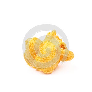 Single popcorn flake isolated