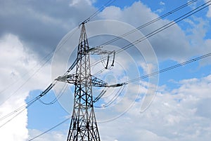 Single power line tower