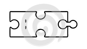 Single Puzzle Piece Icon for Problem Solving, vector design Generative AI