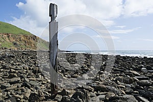 Single Pylon Pillar Post, Jetty Ruins, Myponga Beach, South Australia