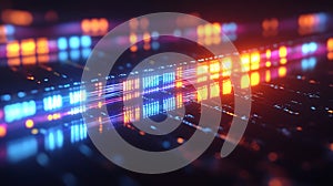 Single qubit line with dual data streams, superdense coding, neon style