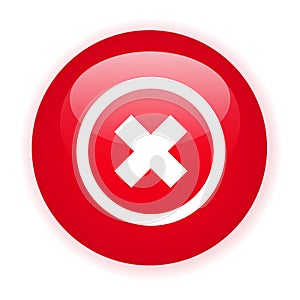 Single red decline button