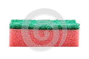 single red and green kitchen sponge