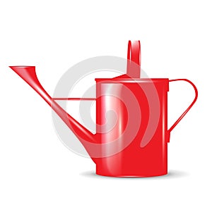 Single red watering can