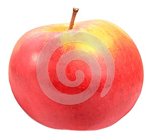 Single a red-yellow apple