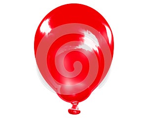 Single reflective red balloon
