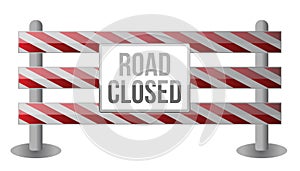 Single Road Closed Barrier illustration