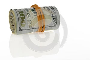 Single Roll Of Hundred Dollar Bills