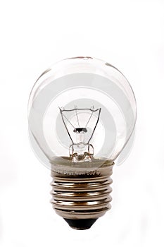 A single round light bulb