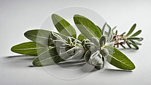 single sageherb in a white ai generated