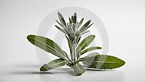 single sageherb in a white ai generated