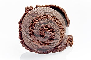 Single Scoop of Rich Chocolate Ice Cream photo