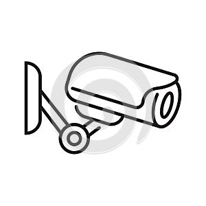 Single security camera icon in line style