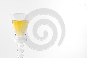 Single Shot Glass Wine Style Isolated White Background Triple Th