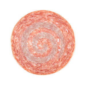 Single slice of genoa salami