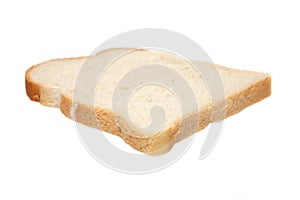 A single slice of white bread photo