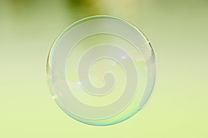 Single soap bubble