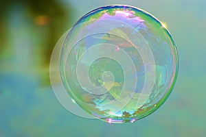 Single soap bubble