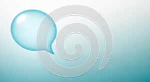 Soft Blue Speech Bubble Icon on a Gradient Background communication message