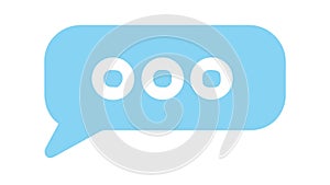 Single Speech Bubble with Dots Vector, vector design Generative AI