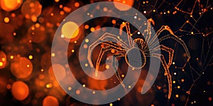 Spider on spider web