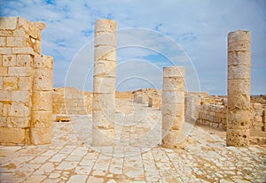 Single stanging columns in the ruins photo