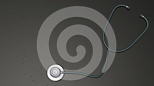 A single stethoscope on a isolated background