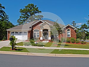 Single Story Brick Residential home