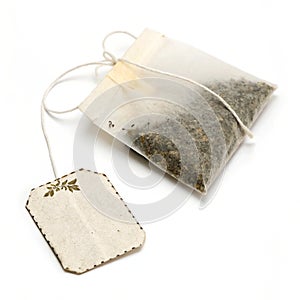 Teabag Isolated on White Background