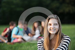 Single Teen Smiling