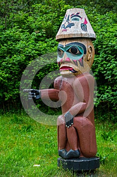 Single Tlingit Pointing Figure photo