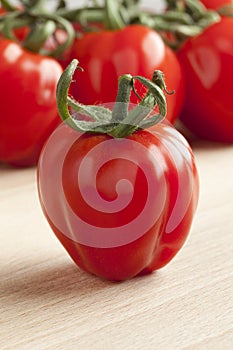Single tomato close up