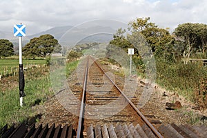 Single track rail-line.