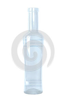A single transparent bottle
