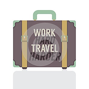 Single Travelling Suitcase Flat Design