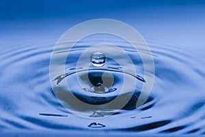 Single Water drop in the air