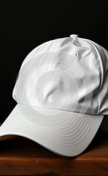 A single white cap sits in isolation, its significance open to interpretation