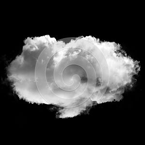 Single white cloud illustration