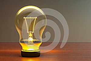 A single white E27 light bulb. Electricity, Illumination, Idea concept