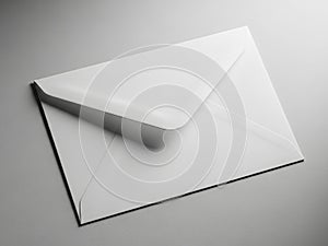 Single white envelope on surface
