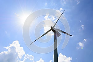 Single wind turbine propeller