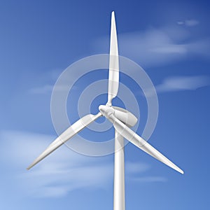 El único viento turbina 