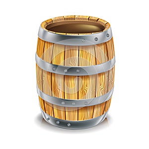 Single wooden barrel