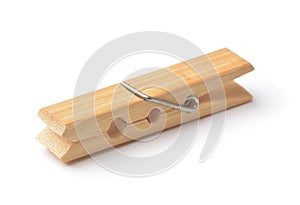 Single wooden clothes peg