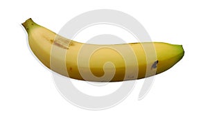 Single yellow banana